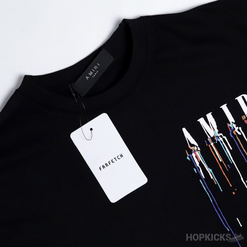 AMIRI Paint Drip Black T-Shirt