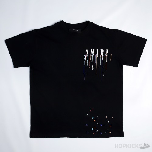 AMIRI Paint Drip Black T-Shirt