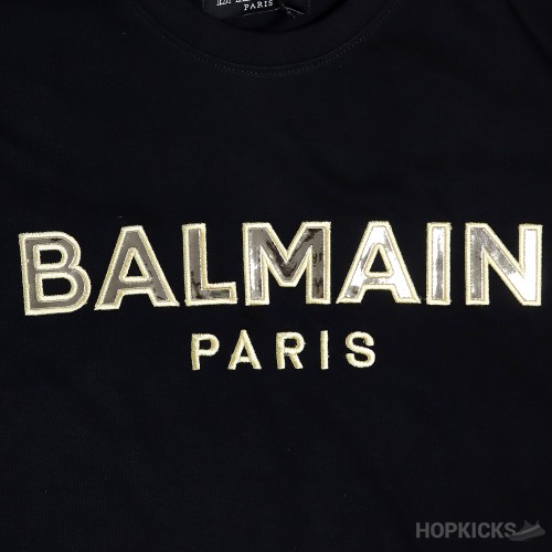 Balmain Gold Logo T-Shirt