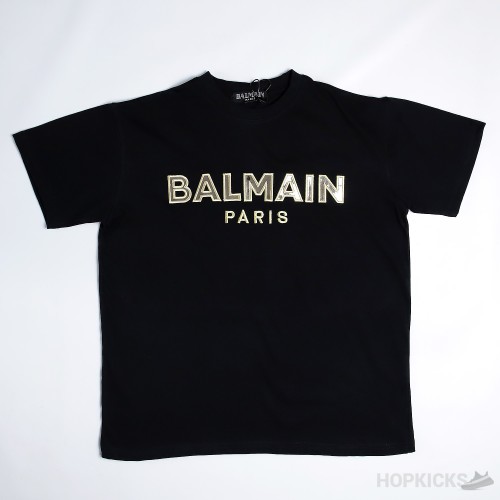 Balmain Gold Logo T-Shirt