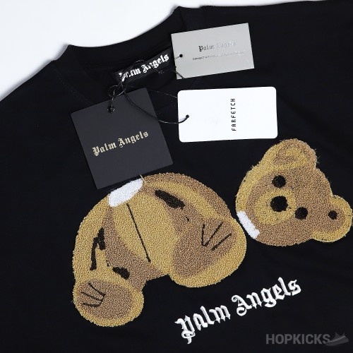 PALM ANGELS Broken Bear Black T-Shirt