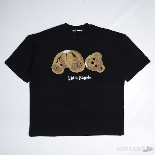 PALM ANGELS Broken Bear Black T-Shirt