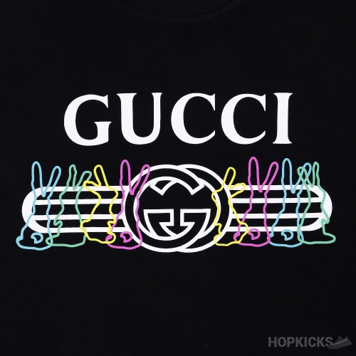 GUCCI Rabbit Logo Black T-Shirt (Economy Batch)