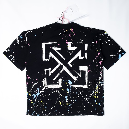 OFF-WHITE X Marais Splatter Print Black T-Shirt