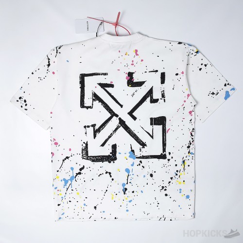 OFF-WHITE X Marais Splatter Print White T-Shirt