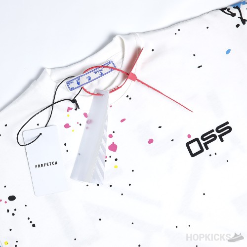 OFF-WHITE X Marais Splatter Print White T-Shirt