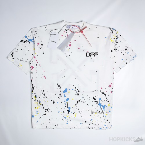 OFF-WHITE X Marais Splatter Print White T-Shirt