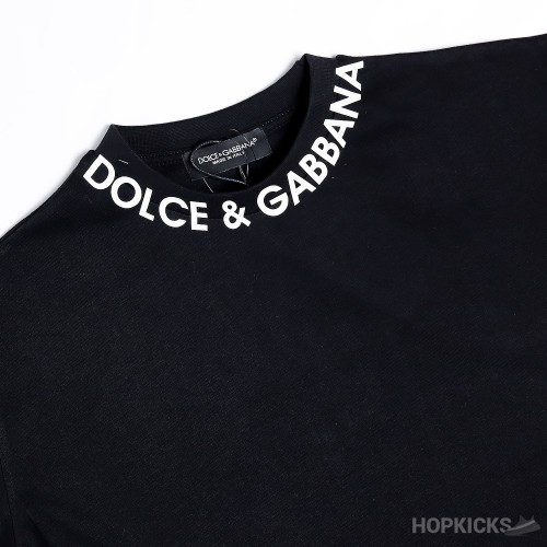 D&GG Neck Logo Black T-Shirt