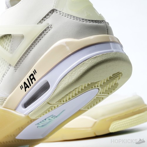 Off-White x Air Jordan 4 'Sail' (Dot Perfect)