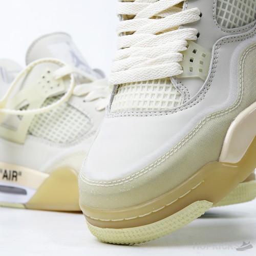 Off-White x Air Jordan 4 'Sail' (Dot Perfect)