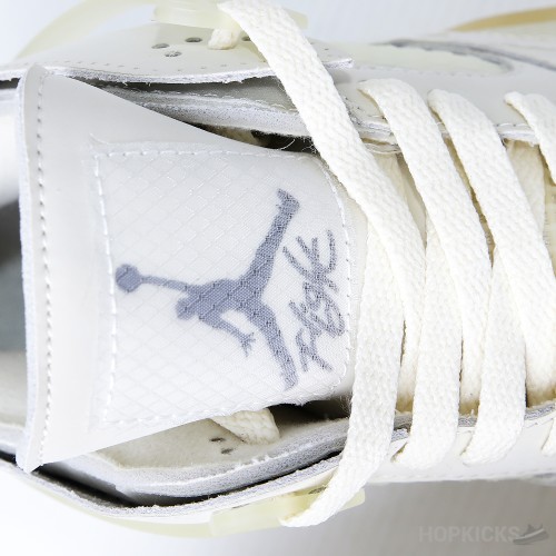Off-White x Air Jordan 4 'Sail' (Dot Perfect)