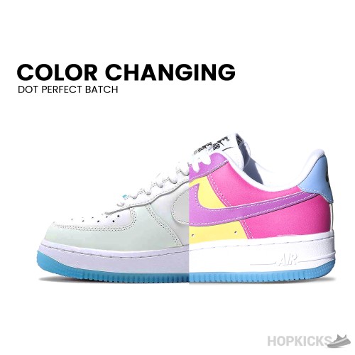 Nike Air Force 1 '07 LX UV Reactive + Glow in the dark (Dot Perfect)