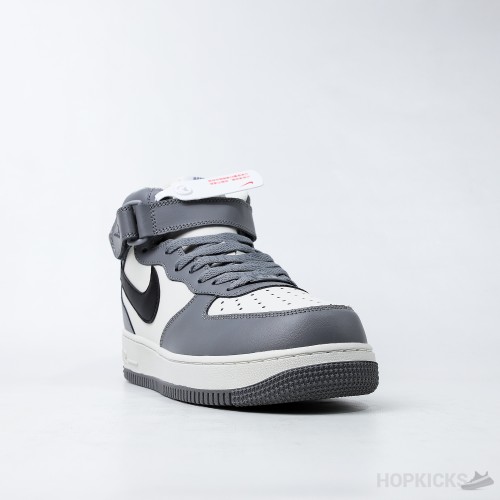 Nike Air Force 1 Mid Grey Black White (Premium Plus Batch)