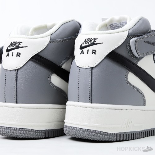 Nike Air Force 1 Mid Grey Black White (Premium Plus Batch)