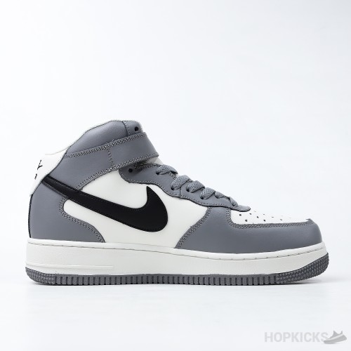 Nike Air Force 1 Mid Grey Black White (Premium Plus Batch)