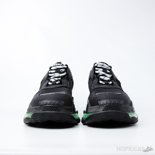 Bale*ciaga Triple S 'Black Green' (Dot Perfect)