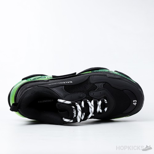 Bale*ciaga Triple S 'Black Green' (Dot Perfect)