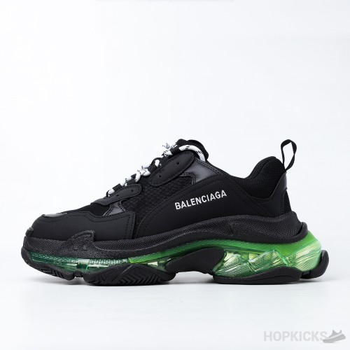 Bale*ciaga Triple S 'Black Green' (Dot Perfect)