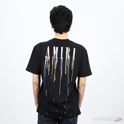 Amiri Paint Drip Black T-Shirt