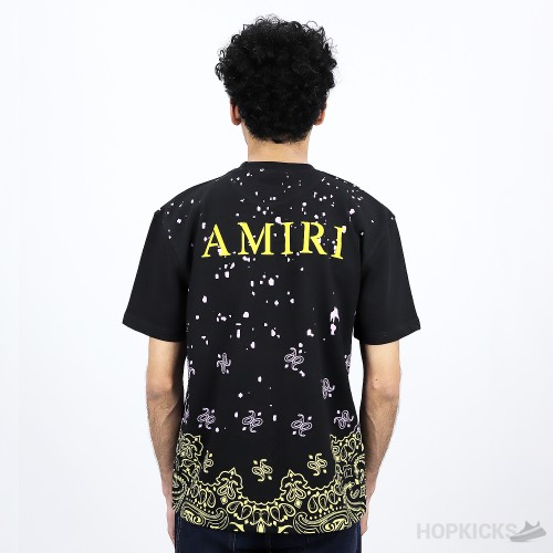 Amiri Bandana Bleach MA Black T-Shirt