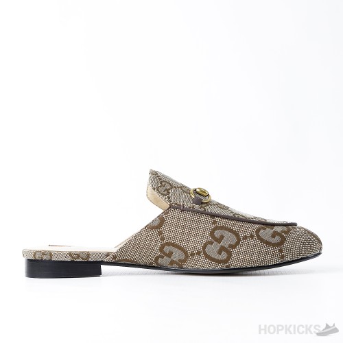 Gucci Princetown Slippe Jumbo GG Camel Canvas (Dot Perfect)
