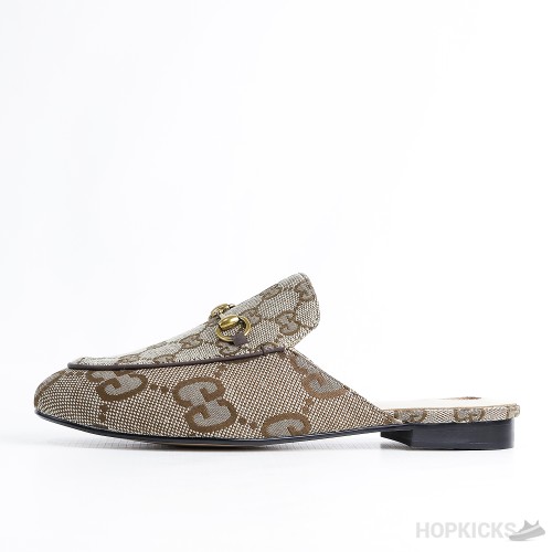 Gucci Princetown Slippe Jumbo GG Camel Canvas (Dot Perfect)