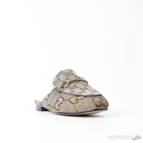 Gucci Princetown Slippe Jumbo GG Camel Canvas (Dot Perfect)