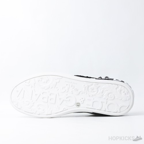 D&GG Graffiti-Printed Lace-Up Sneakers (Dot Perfect)