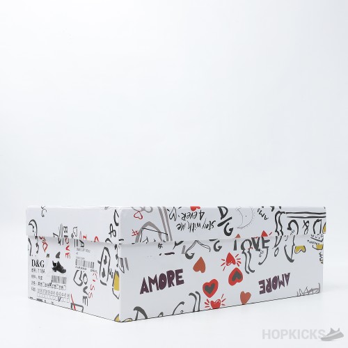 D&GG Graffiti-Printed Lace-Up Sneakers (Dot Perfect)