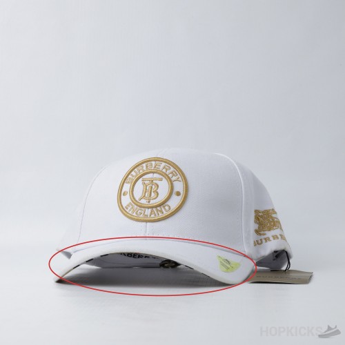 Burberry England Bt Motif Icon White Cap (Slight Stain)