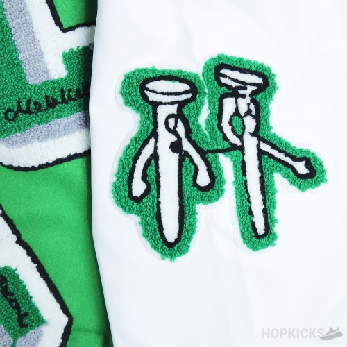 LV Varsity Leather Jacket Green