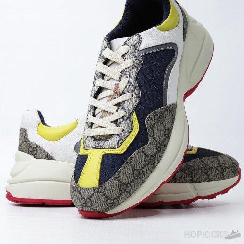 Gucci Rhyton Beige Ebony Sneakers (Dot Perfect)