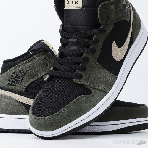 Air Jordan 1 Mid Military Olive (Premium Plus Batch)