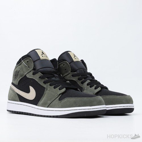 Air Jordan 1 Mid Military Olive (Premium Plus Batch)