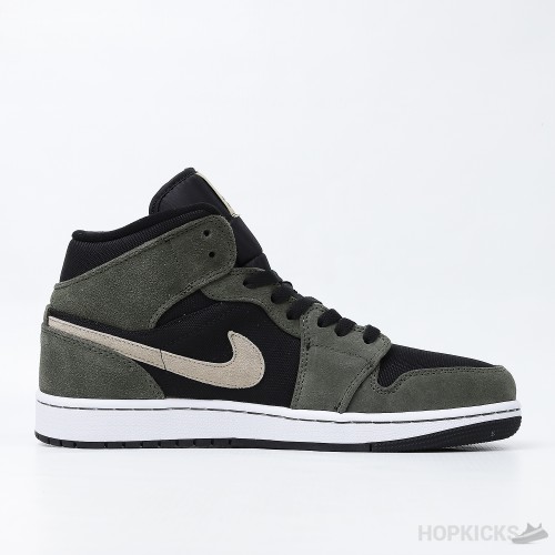 Air Jordan 1 Mid Military Olive (Premium Plus Batch)