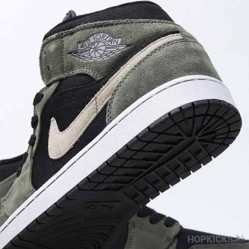 Air Jordan 1 Mid Military Olive (Premium Plus Batch)