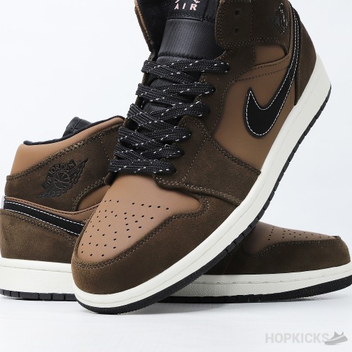 Air Jordan 1 Mid SE Dark Chocolate (Dot Perfect)