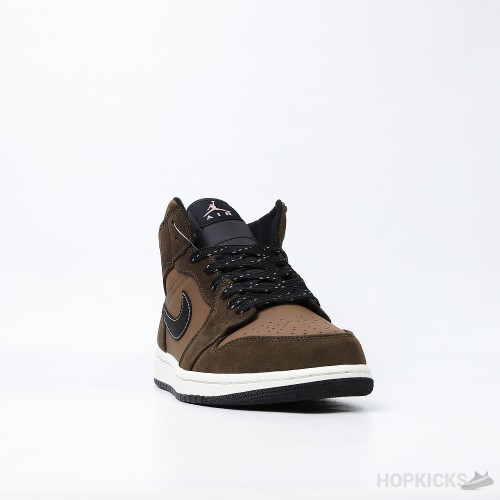 Air Jordan 1 Mid SE Dark Chocolate (Dot Perfect)