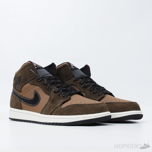 Air Jordan 1 Mid SE Dark Chocolate (Dot Perfect)