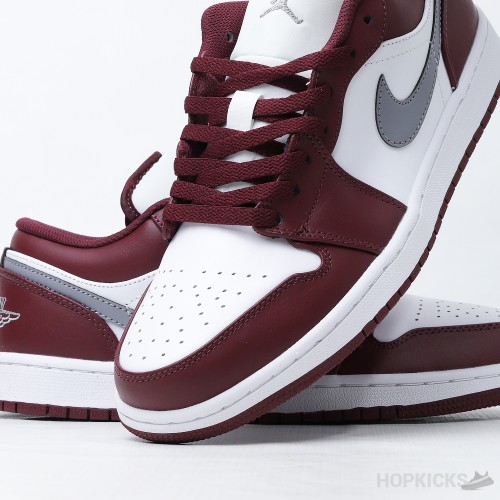 Air Jordan 1 Low White Bordeaux (Premium Plus Batch)