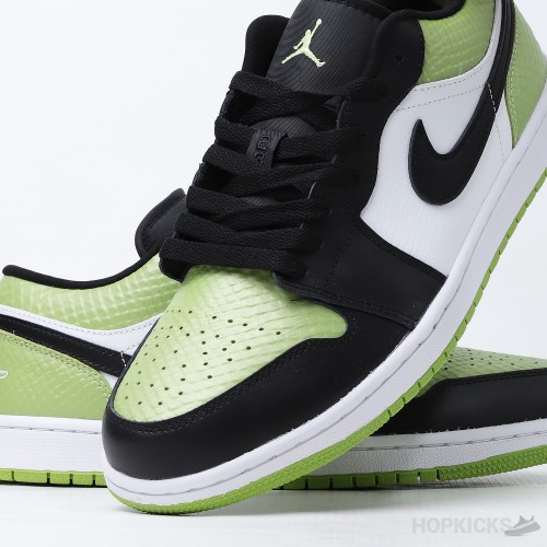 Air Jordan 1 Low Snakeskin Vivid Green (Premium Plus Batch)