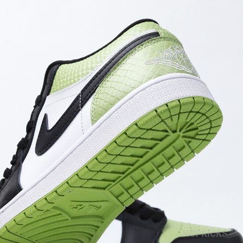 Air Jordan 1 Low Snakeskin Vivid Green (Premium Plus Batch)