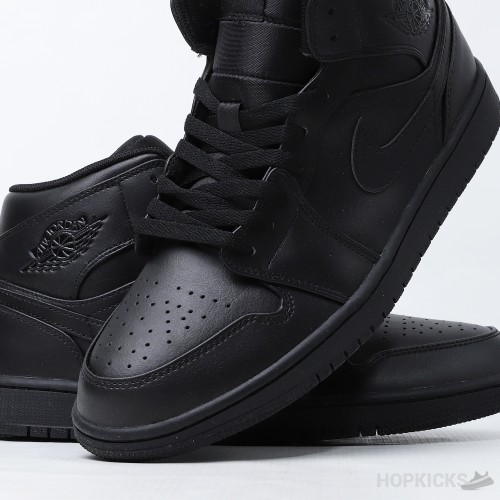 Air Jordan 1 Mid Triple Black (2022) (Premium Plus Batch)