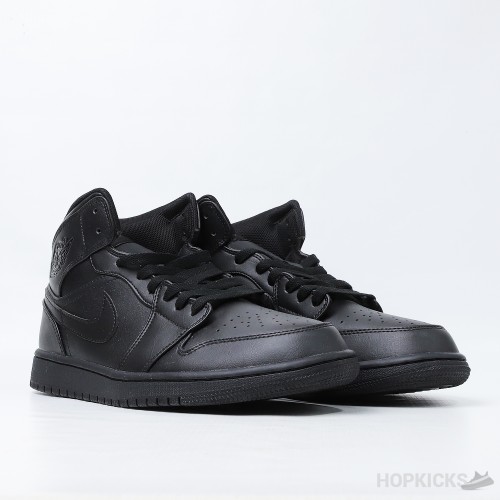 Air Jordan 1 Mid Triple Black (2022) (Premium Plus Batch)