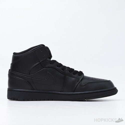 Air Jordan 1 Mid Triple Black (2022) (Premium Plus Batch)