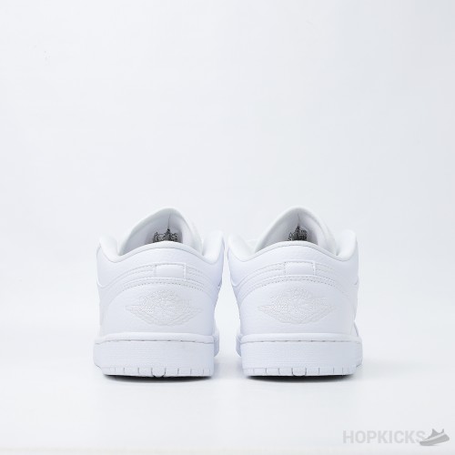 Air Jordan 1 Low Triple White Tumbled Leather (Premium Plus Batch)