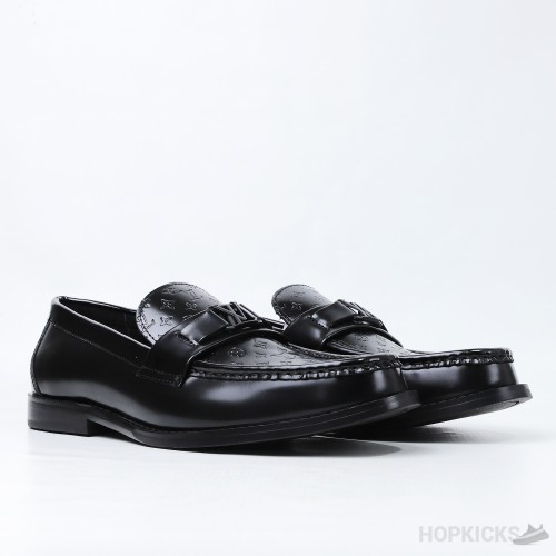 LV Major Loafer Black Embossed Pattern (Dot Perfect)