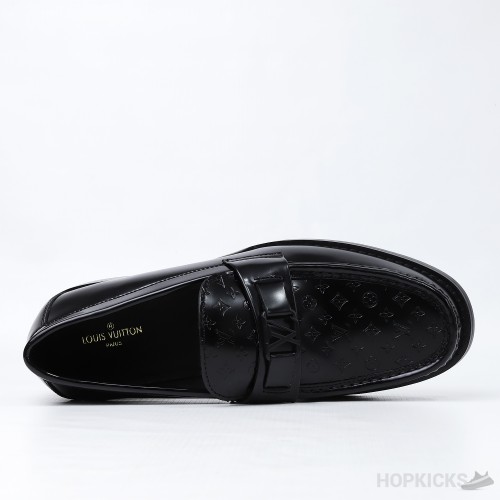 LV Major Loafer Black Embossed Pattern (Dot Perfect)