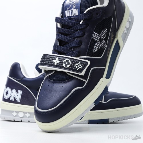 Louis Vuitton Trainer Navy Mesh (Dot Perfect)