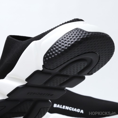 Bale*ciaga Speed Mule Black White (Dot Perfect)